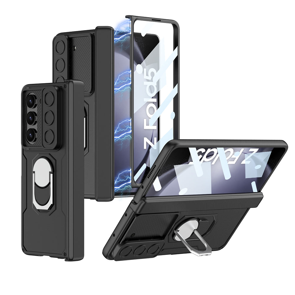 GKK Magnetic PC Phone Case for Samsung Galaxy Z Fold5 5G Kickstand Camera Slider Hinge Design Cover with Glass Film GKK Magnetic PC Phone Case for Samsung Galaxy Z Fold5 5G Kickstand Camera Slider Hinge Design Cover with Glass Film